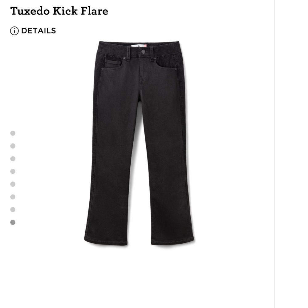 CAbi Women's Tuxedo Kick Flare Jeans in Black